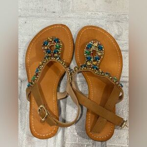 Dolce by Mojo Moxy jeweled thong sandal